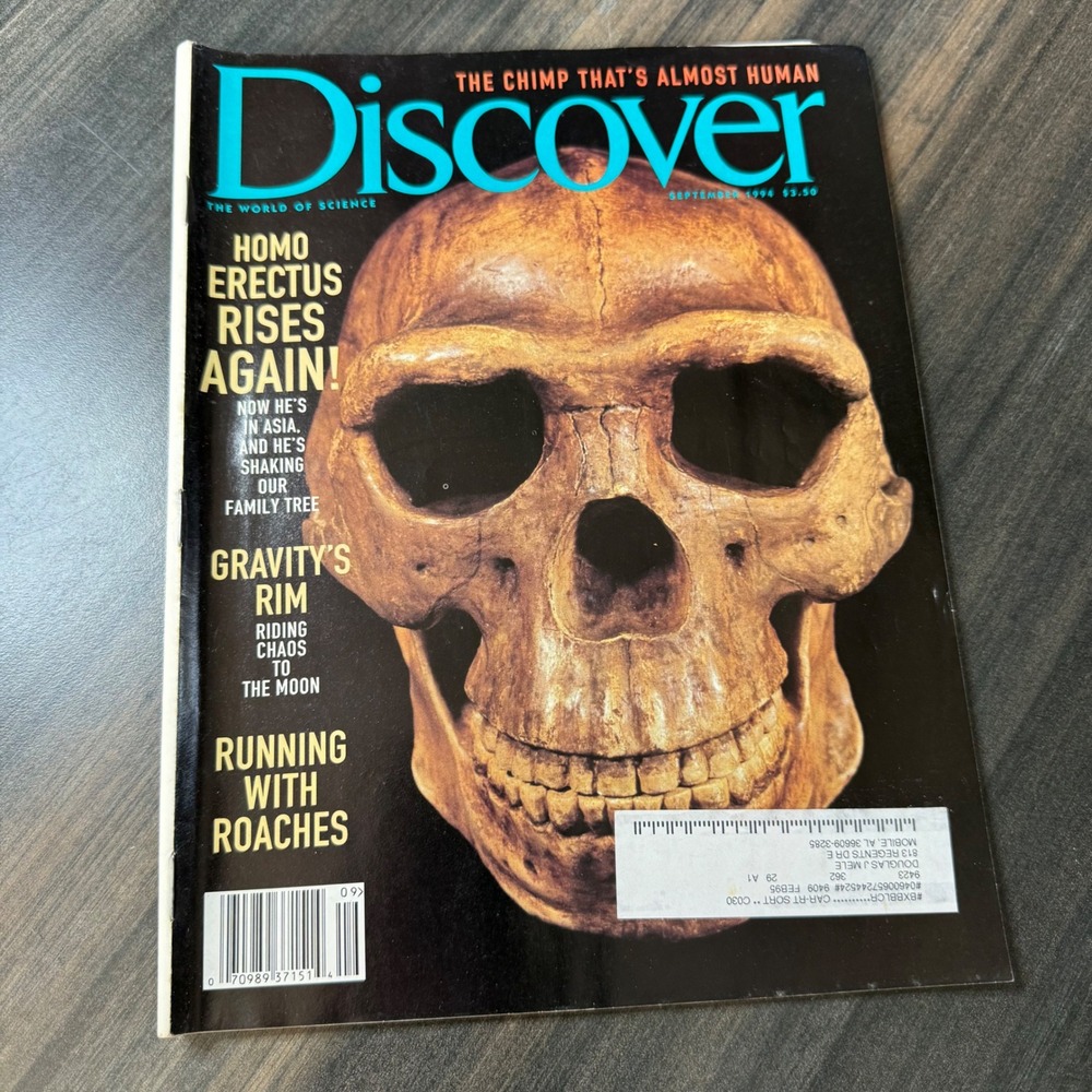 Discover The World of Science‎ Magazine September 1994 Homo Erectus Human Family